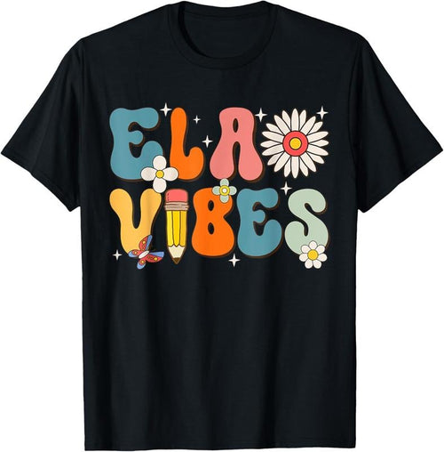 100% Cotton English Teacher - Ela Vibes Teacher  First Day Of School T-Shirt Hoodie, Sweatshirt | DripVista.com