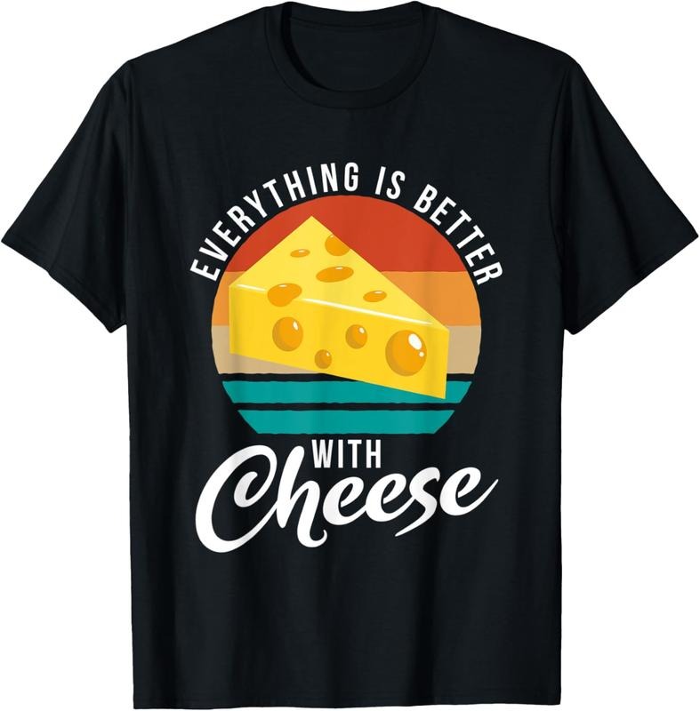 100% Cotton Everything is better with Cheese Snack Cheese T-Shirt Hoodie, Sweatshirt | DripVista.com
