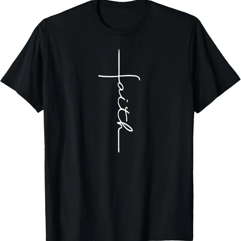 100% Cotton Faith Cross T-Shirt Christian T Shirt for Men Women  T-Shirt Hoodie, Sweatshirt | DripVista.com