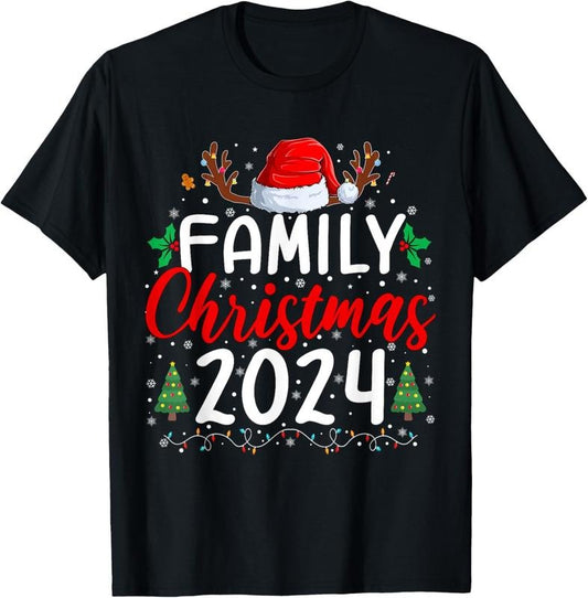 100% Cotton Family Christmas 2024 Matching Family Christmas Xmas Squad T-Shirt
