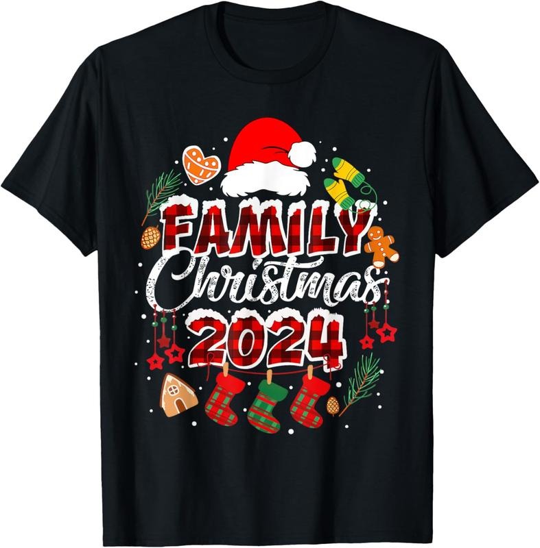 100% Cotton Family Christmas 2024 Matching Squad Santa Red Plaid Xmas T-Shirt Hoodie, Sweatshirt | DripVista.com