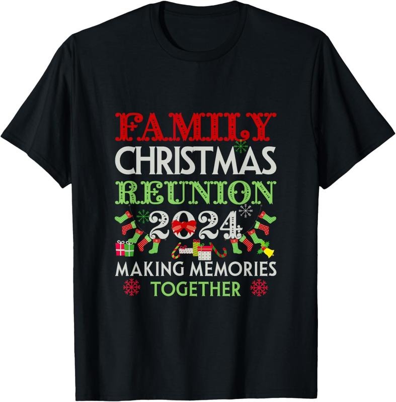 100% Cotton Family Christmas Reunion 2024 Matching Xmas Pajama Family T-Shirt Hoodie, Sweatshirt | DripVista.com