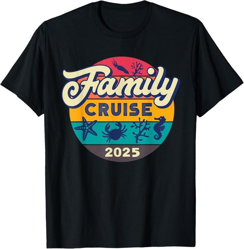100% Cotton Family Cruise 2025 Summer Vacation Trip Matching Beach Crew T-Shirt Hoodie, Sweatshirt | DripVista.com