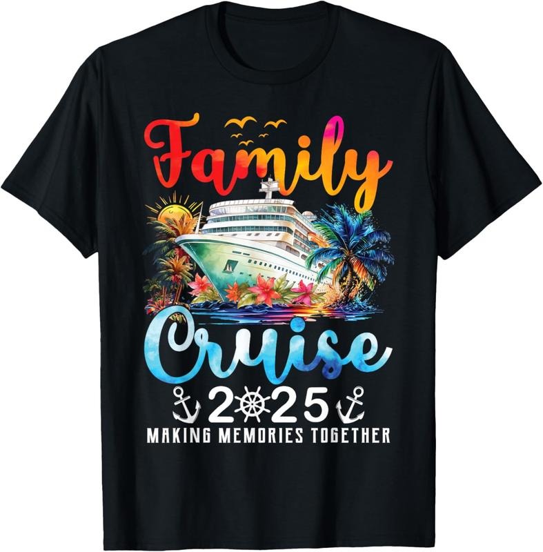 100% Cotton Family Cruise 2025 Vacation Trip Family Matching Cruise Ship T-Shirt Hoodie, Sweatshirt | DripVista.com