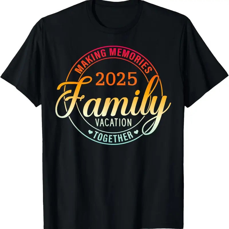100% Cotton Family Vacation 2025 Family Matching Summer Vacation T-Shirt Hoodie, Sweatshirt | DripVista.com