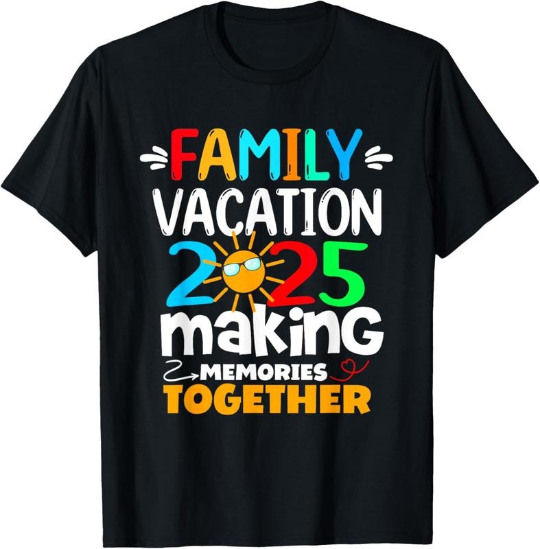 100% Cotton Family Vacation 2025 Funny Trip Making Memories Matching T-Shirt Hoodie, Sweatshirt | DripVista.com