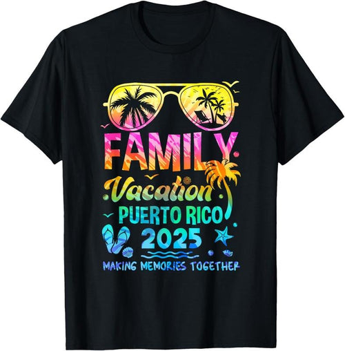 100% Cotton Family Vacation 2025 Puerto Rico Matching Memories Together T-Shirt Hoodie, Sweatshirt | DripVista.com