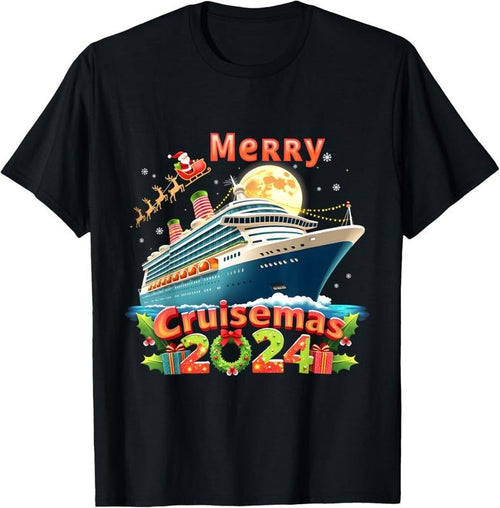 100% Cotton Family Vacation Matching Cruise Lovers Merry Cruisemas 2024 T-Shirt Hoodie, Sweatshirt | DripVista.com