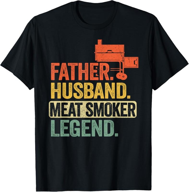 100% Cotton Father Husband Meat Smoker Legend Grilling Dad Meat Smoking T-Shirt Hoodie, Sweatshirt | DripVista.com