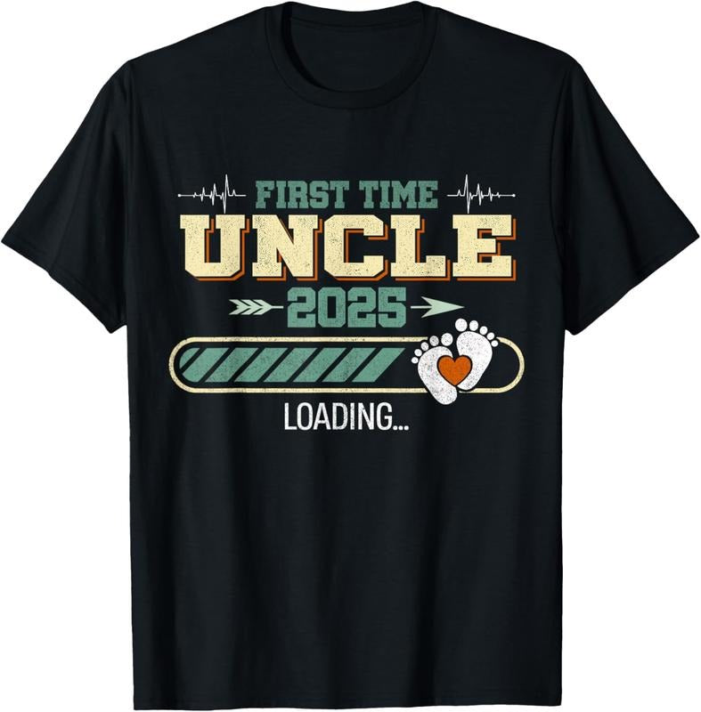 100% Cotton First Time Uncle 2025 Loading T-Shirt Hoodie, Sweatshirt | DripVista.com