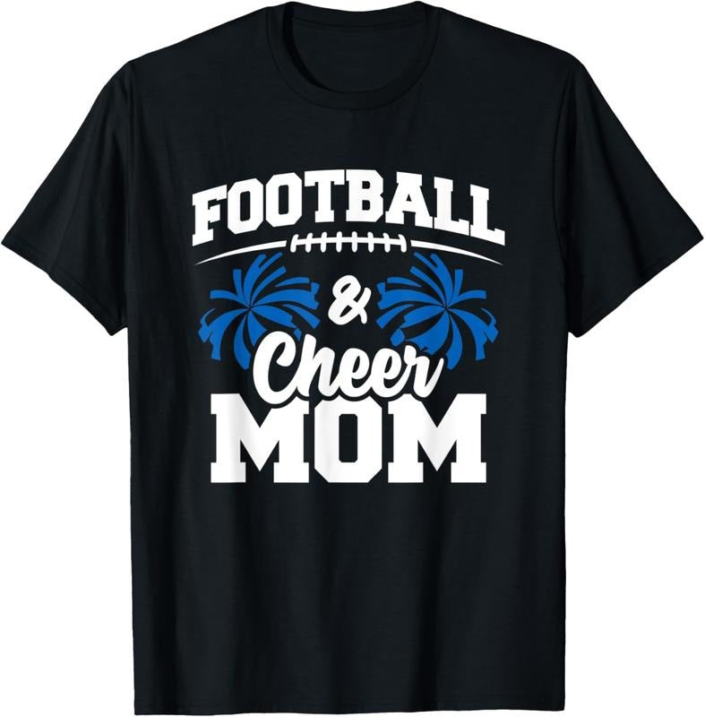 100% Cotton Football Cheer Mom - High School Cheerleader - Cheerleading T-Shirt Hoodie, Sweatshirt | DripVista.com