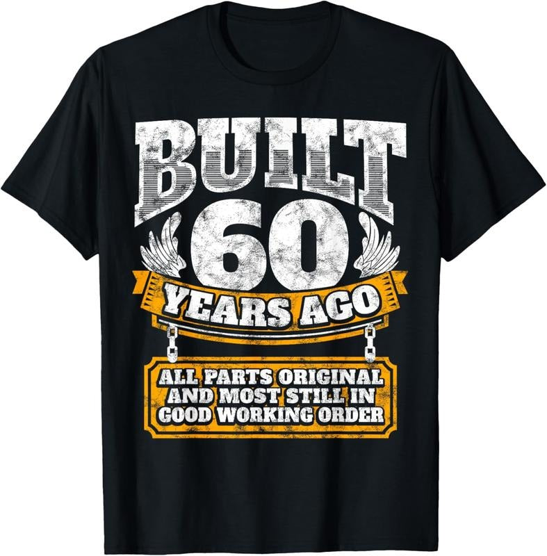 100% Cotton Funny 60th Birthday B-Day Gift Saying Age 60 Year Joke T-Shirt Hoodie, Sweatshirt | DripVista.com