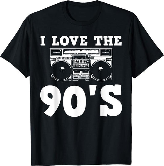 [100% Cotton]Funny 90's Women Men T-Shirt Black
