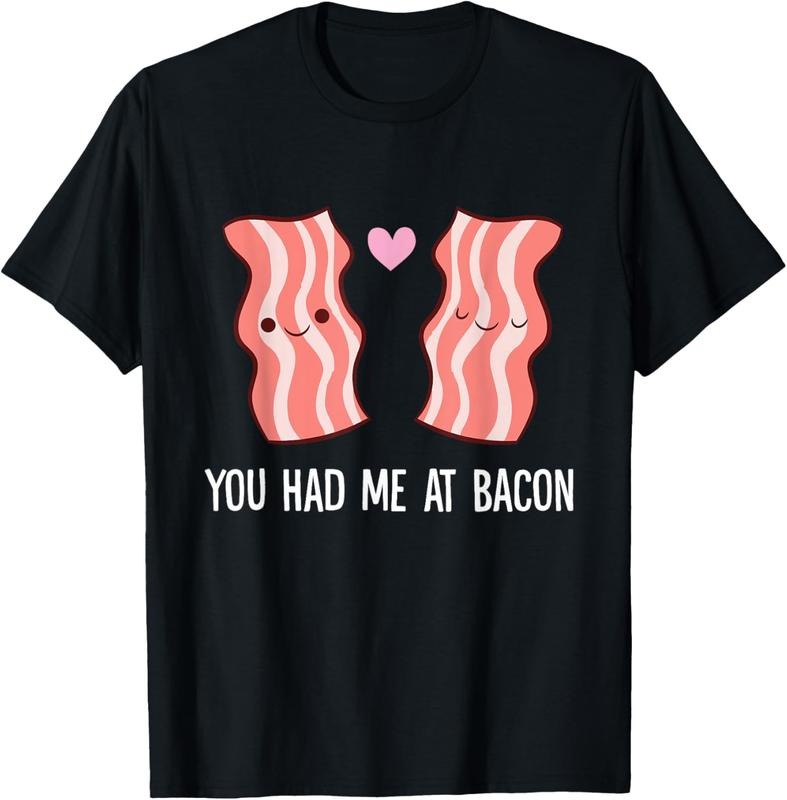 100% Cotton Funny Bacon Lover Breakfast You Had Me At Bacon T-Shirt Hoodie, Sweatshirt | DripVista.com
