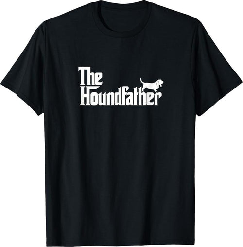 100% Cotton Funny Basset Hound Father Dog Shirt The Houndfather T-shirt T-Shirt Hoodie, Sweatshirt | DripVista.com