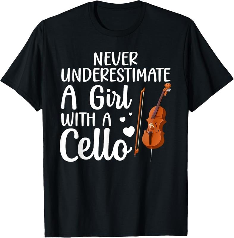 100% Cotton Funny Cello Art For Girls Women Youth Cello Players T-Shirt Hoodie, Sweatshirt | DripVista.com