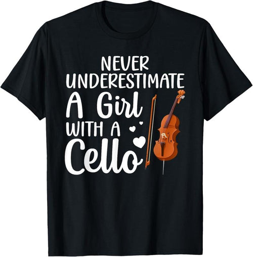 100% Cotton Funny Cello Art For Girls Women Youth Cello Players T-Shirt Hoodie, Sweatshirt | DripVista.com