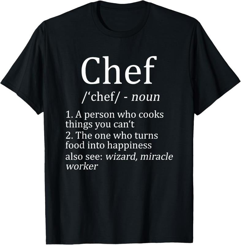 100% Cotton Funny Chef Definition Cooking Kitchen Gift: Mens & Womens T-Shirt Hoodie, Sweatshirt | DripVista.com