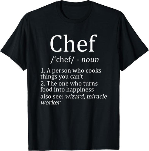 100% Cotton Funny Chef Definition Cooking Kitchen Gift: Mens & Womens T-Shirt Hoodie, Sweatshirt | DripVista.com