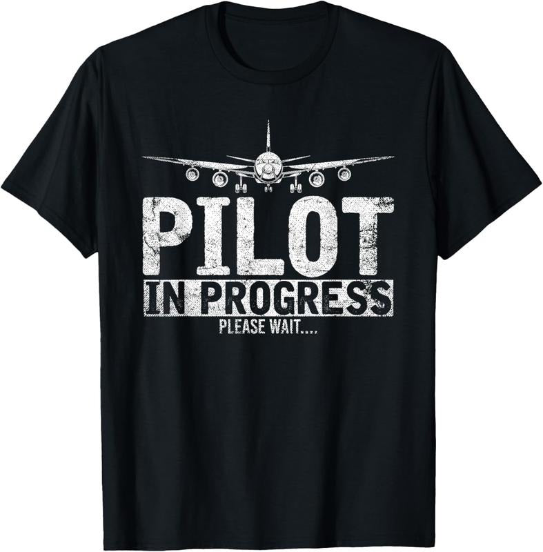 100% Cotton Funny Copilot Gift Flight Pilot In Progress Future Pilot T-Shirt Hoodie, Sweatshirt | DripVista.com