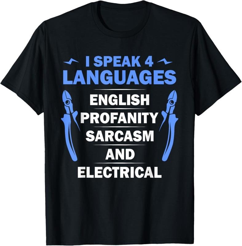 100% Cotton Funny Electrician Art Men Women Electrical Engineer Humor T-Shirt Hoodie, Sweatshirt | DripVista.com