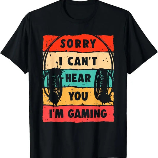 100% Cotton Funny Gamer Shirt for Teens Boys Men Video Gaming T-Shirt