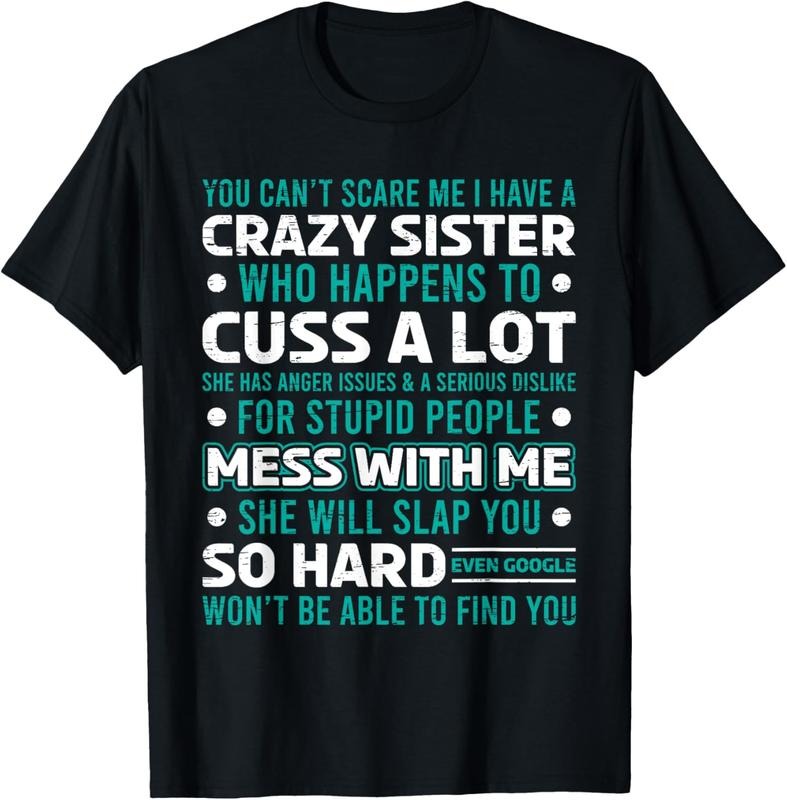100% Cotton Funny Gift for Brother From Awesome Sister Birthday T-Shirt Hoodie, Sweatshirt | DripVista.com
