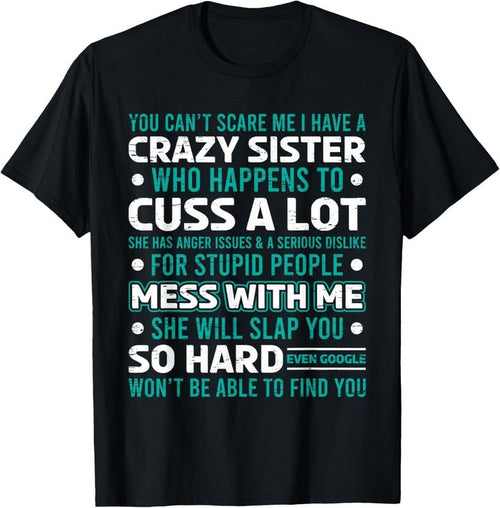 100% Cotton Funny Gift for Brother From Awesome Sister Birthday T-Shirt Hoodie, Sweatshirt | DripVista.com