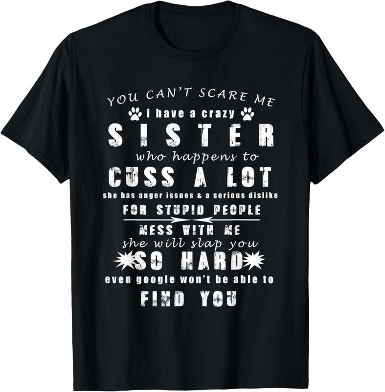 100% Cotton Funny Gift for Brother From Awesome Sister T-Shirt Birthday T-Shirt Hoodie, Sweatshirt | DripVista.com