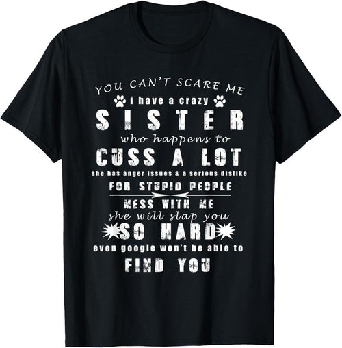 100% Cotton Funny Gift for Brother From Awesome Sister T-Shirt Birthday T-Shirt Hoodie, Sweatshirt | DripVista.com