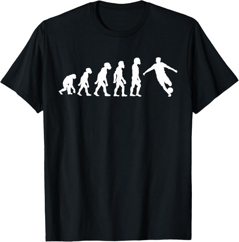 100% Cotton Funny Human Soccer Player Evolution Football T-Shirt Hoodie, Sweatshirt | DripVista.com