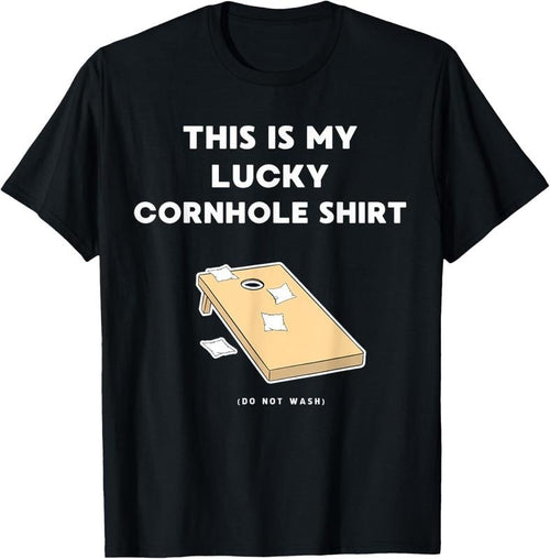 100% Cotton Funny Lucky Cornhole T-Shirt | Corn Hole Xmas Gift Ideas T-Shirt Hoodie, Sweatshirt | DripVista.com