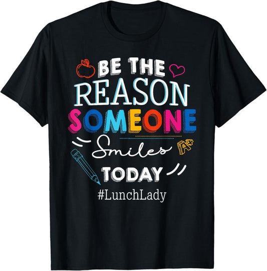 100% Cotton Funny Lunch Lady Appreciation Design T-Shirt