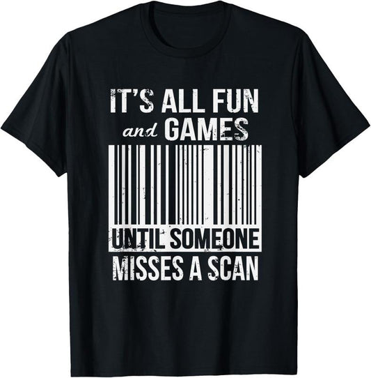 100% Cotton Funny Misses A Scan Postal Worker T-Shirt