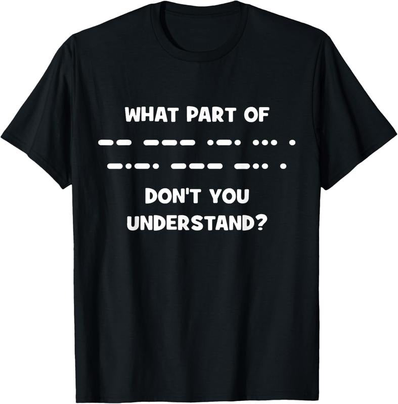 100% Cotton Funny Morse Code Shirt Shortwave Ham Radio Gift T-Shirt Hoodie, Sweatshirt | DripVista.com