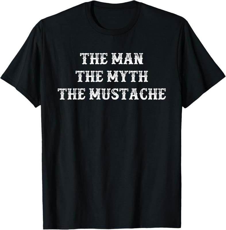100% Cotton Funny Mustache Gift The Man The Myth The Mustache T-Shirt Hoodie, Sweatshirt | DripVista.com