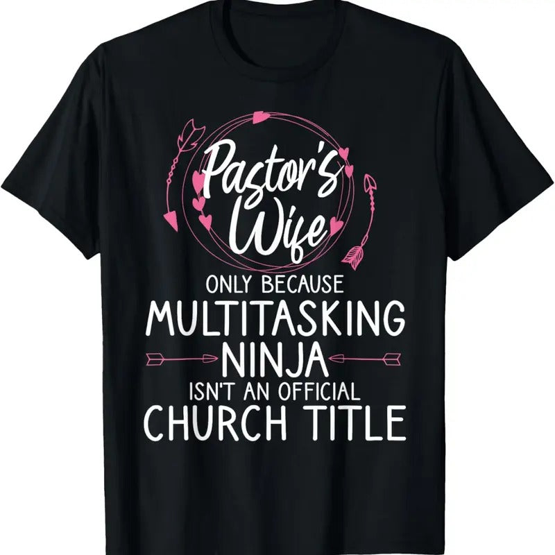 100% Cotton Funny Pastor Wife Design Women Mom Pastor Wife Appreciation T-Shirt Hoodie, Sweatshirt | DripVista.com