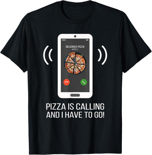 100% Cotton Funny Pizza Is Calling T-Shirt Hoodie, Sweatshirt | DripVista.com