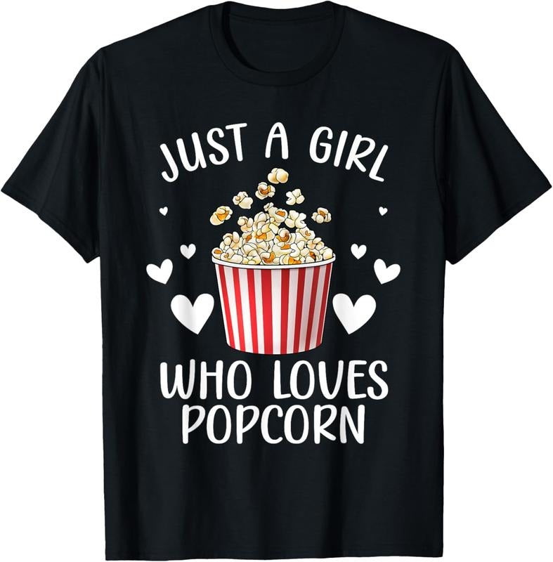 100% Cotton Funny Popcorn Art Girls Women  Popcorn Corn Kernel Lover T-Shirt Hoodie, Sweatshirt | DripVista.com