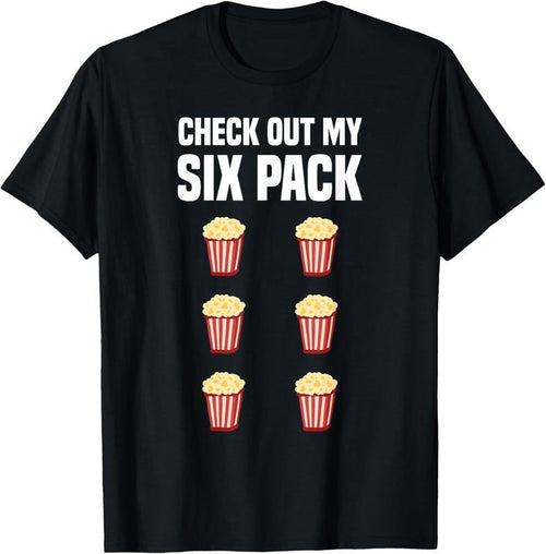 100% Cotton Funny Popcorn Shirt Six Pack Popcorn Lover I Love Popcorn T-Shirt Hoodie, Sweatshirt | DripVista.com