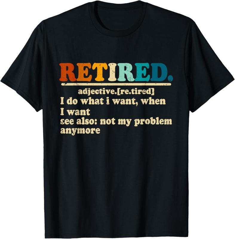 100% Cotton Funny Retired Definition Vintage Hilarious Retirement Saying T-Shirt Hoodie, Sweatshirt | DripVista.com