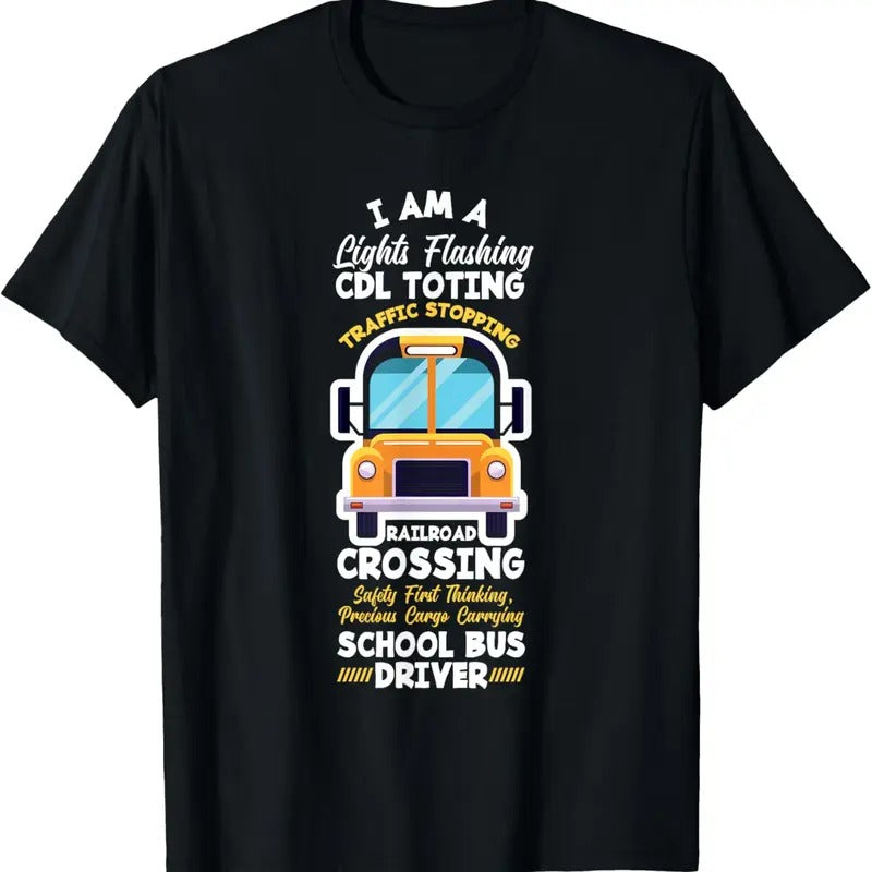 100% Cotton Funny School Bus Driver T-Shirt Funny School Bus Driver Apparel And Gifts Hoodie, Sweatshirt | DripVista.com