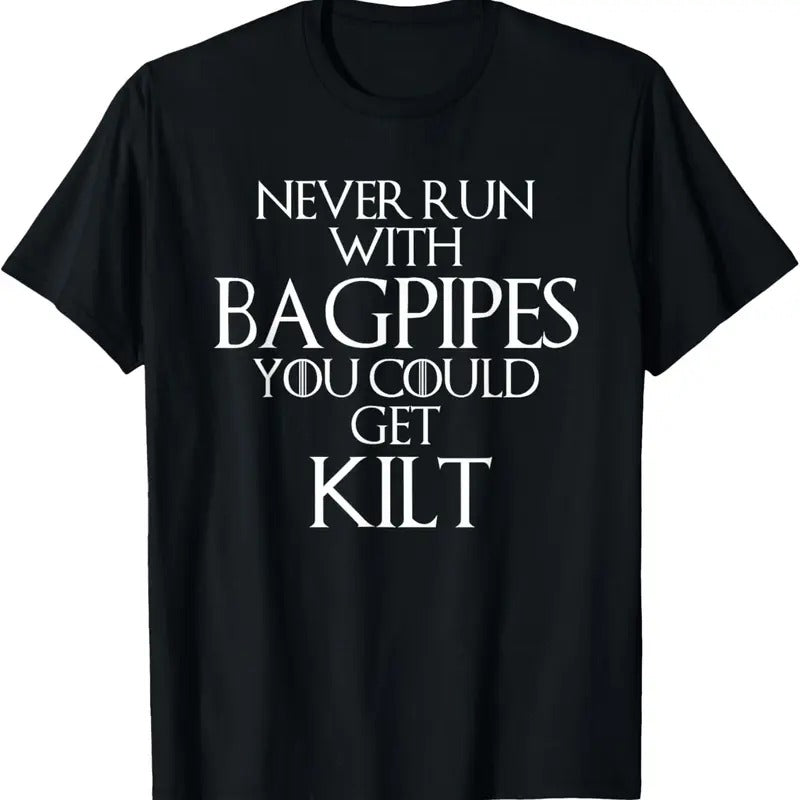 100% Cotton Funny Scottish Bagpipe Kilt Scotland Pride Gift T-Shirt Hoodie, Sweatshirt | DripVista.com