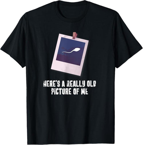 100% Cotton Funny Tee Here's A Really Old Picture Of Me T-Shirt Hoodie, Sweatshirt | DripVista.com