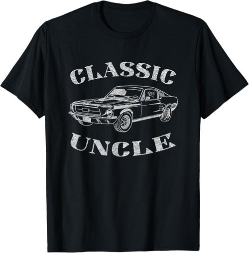 100% Cotton Funny Uncle Saying Classic Car Graphic T-Shirt Hoodie, Sweatshirt | DripVista.com