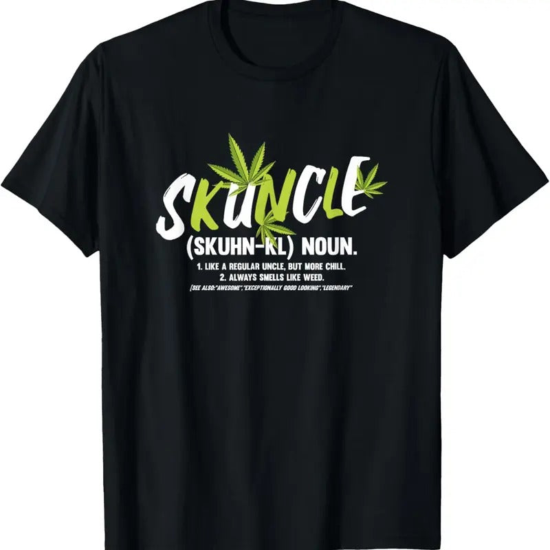 100% Cotton Funny Uncle Weed Smoker Skuncle Marijuana Uncle T-Shirt Hoodie, Sweatshirt | DripVista.com
