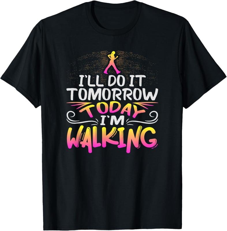 100% Cotton Funny Walking Exercise Design for Healthy Walker T-Shirt Hoodie, Sweatshirt | DripVista.com