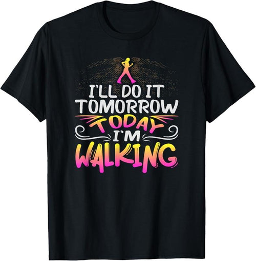 100% Cotton Funny Walking Exercise Design for Healthy Walker T-Shirt Hoodie, Sweatshirt | DripVista.com