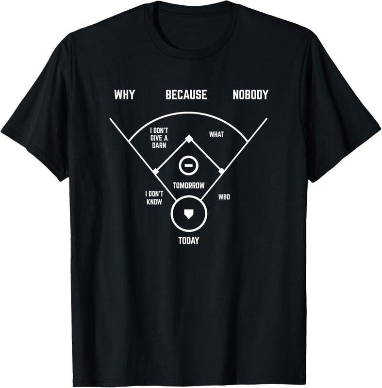 100% Cotton Funny Who's On First Baseball Vintage Joke Baseball Dad T-Shirt Hoodie, Sweatshirt | DripVista.com