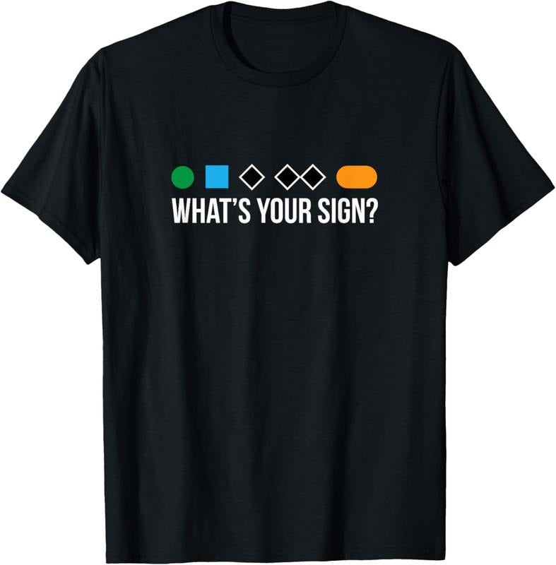 100% Cotton Funny ski skier or snowboard What's Your Sign gift T-Shirt